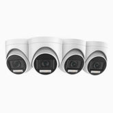ADL500 - 4-Pack 3K analog övervakningskamera, Dual-Light-nattseende, 3072 × 1728 upplösning, f/1,2 bländare, 4-i-1-utgångssignal, inbyggd mikrofon, IP67