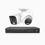 ADLK800 - 4K 8-kanals analoga övervakningssystem med 1 bullet- och 1 turretkamera, färg- och IR-nattseende, 3840 × 2160 vid 20 fps, f/1,6 superbländare, 4-i-1-utgångssignal, IP67