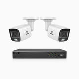 ADLK800 - 4K 8-kanals analoga övervakningssystem med 2 kameror, färg- och IR-nattseende, 3840 × 2160 vid 20 fps, f/1,6 superbländare, 4-i-1-utgångssignal, IP67