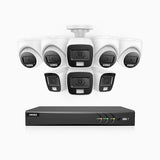 ADLK800 - 4K 8-kanals analoga övervakningssystem med 4 bullet- och 4 turretkameror, färg- och IR-nattseende, 3840 × 2160 vid 20 fps, f/1,6 superbländare, 4-i-1-utgångssignal, IP67