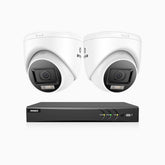 ADLK800 - 4K 8-kanals analoga övervakningssystem med 2 kameror, färg- och IR-nattseende, 3840 × 2160 vid 20 fps, f/1,6 superbländare, 4-i-1-utgångssignal, IP67