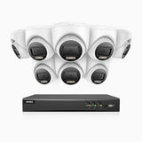 ADLK800 - 4K 8-kanals analoga övervakningssystem med 8 kameror, färg- och IR-nattseende, 3840 × 2160 vid 20 fps, f/1,6 superbländare, 4-i-1-utgångssignal, IP67