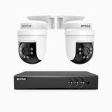 APTK500 - 5MP 4-kanals analoga övervakningssystem med 2 kameror, 350° panorering och 90° tilt, IR-nattseende upp till 30 m, IP65
