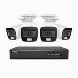 ADLK200 - 1080p 8-kanals analoga övervakningssystem med 4 kameror, färg- och IR-nattseende, 4-i-1-utgångssignal, inbyggd mikrofon, IP67
