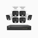 ADLK200 - 1080p 8-kanals analoga övervakningssystem med 6 kameror, färg- och IR-nattseende, 4-i-1-utgångssignal, inbyggd mikrofon, IP67