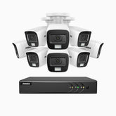 ADLK200 - 1080p 8-kanals analoga övervakningssystem med 8 kameror, färg- och IR-nattseende, 4-i-1-utgångssignal, inbyggd mikrofon, IP67