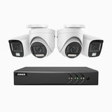 ADLK200 - 1080p 8-kanals analoga övervakningssystem med 2 bullet- och 2 turretkameror, färg- och IR-nattseende, 4-i-1-utgångssignal, inbyggd mikrofon, IP67