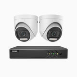 ADLK200 - 1080p 8-kanals analoga övervakningssystem med 2 kameror, färg- och IR-nattseende, 4-i-1-utgångssignal, inbyggd mikrofon, IP67