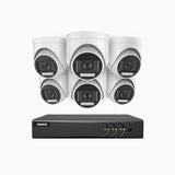 ADLK200 - 1080p 8-kanals analoga övervakningssystem med 6 kameror, färg- och IR-nattseende, 4-i-1-utgångssignal, inbyggd mikrofon, IP67