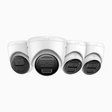 C300 - 4-pack 2K 3 MP PoE-övervakningskameror för utomhusbruk, EXIR 2.0-nattsyn, rörelsedetektering, H.265+, IP67