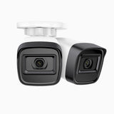 C300 - 2-pack 2K 3 MP PoE-övervakningskameror för utomhusbruk, EXIR 2.0-nattsyn, rörelsedetektering, H.265+, IP67