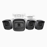 C300 - 4-pack 2K 3 MP PoE-övervakningskameror för utomhusbruk, EXIR 2.0-nattsyn, rörelsedetektering, H.265+, IP67