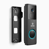 Whiffle - 1080p Full HD trådlös videodörrklocka med kamera, 148° synfält, 4800 mAh batteri, rörelsedetektering, tvåvägsljud, molnlagring och TF-kort upp till 128 GB, kompatibel med Alexa