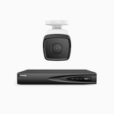 H500 - 3K 4 Channel 1 Camera PoE Security System, EXIR 2.0 Night Vision, Built-in Mic & SD Card Slot, RTSP Supported ,IP67 Waterproof, RTSP Supported