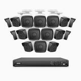 H500 - 3K 16 Channel 16 Cameras PoE Security System, EXIR 2.0 Night Vision, Built-in Mic & SD Card Slot,IP67 Waterproof, RTSP Supported, Works with Alexa
