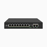 8-portars Ethernet PoE-switch med metallhölje – för skrivbord eller väggmontering