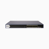 16-portars 1000 Mbps Gigabit PoE+-switch (230 W total effekt) – upp till 30 W per port, 36 Gbps switchkapacitet, 6 kV överspänningsskydd, ohanterad Layer 2-nätverksswitch för IP-kameror