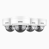 C800D - 4K 4-pack PoE-domekameror för utomhusbruk, smart person- och fordonsdetektering, färg- och IR-nattsyn, inbyggd mikrofon och SD-kortplats, stöd för RTSP, IP67 och IK08