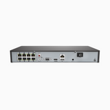 NR88 - 4K 8-kanals PoE NVR, H.265+, RTSP-stöd, kompatibel med Alexa