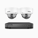 H800 - 4K 8-kanals PoE-övervakningssystem med 2 kameror, smart person- och fordonsdetektering, färg- och IR-nattsyn, inbyggd mikrofon, RTSP-stöd