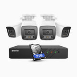 ANNKE 4K 8MP PoE Security Camera System, 4 X 4K IP Cams + 8CH NVR Recorder, 2TB HDD, Human & Vehicle Detection, Built-in Micphone, Color & IR Night Vision, RTSP Supported